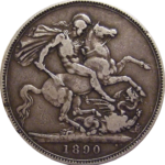 reverse of british crown coin