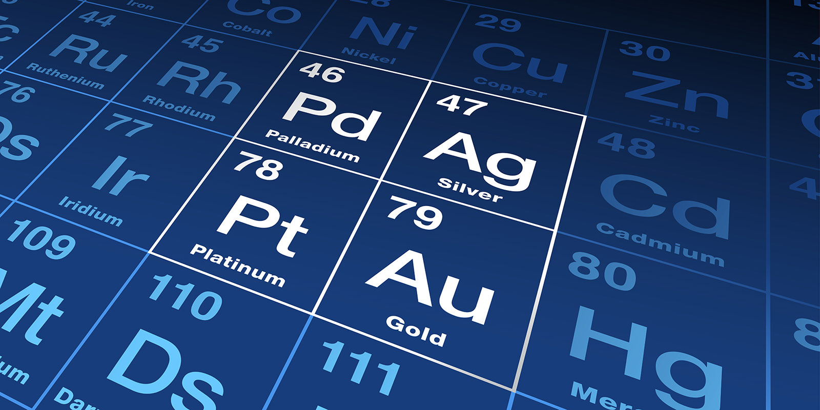 Precious metals on periodic table